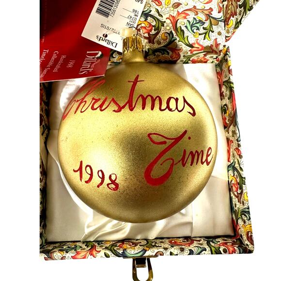 Dillard's 1998 Timekeeper Santa Hand Painted Signed Christmas Ornament-NEW! - Picture 9 of 12